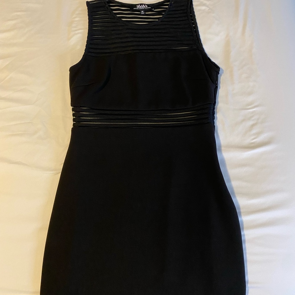 Lulus Black Mesh Bodycon Dress